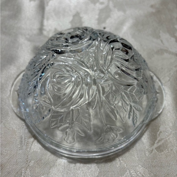 Vintage Pressed Glass Floral Candy Dish - Picture 6 of 8